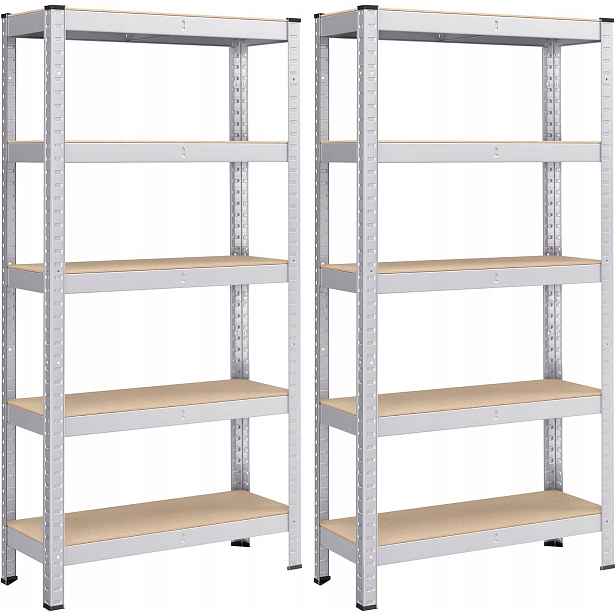 Skladový regál Songmics 2 kusy 5 polic 650 kg kovový 150x75x30 cm