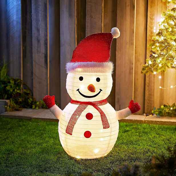 Sněhulák Boží narození Led 68 cm svítící dekorace časovač na baterie