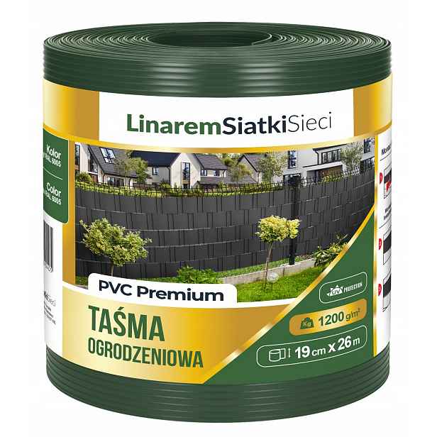 Stínící Panelové Pásy 19x26 m Premium 1200 g Zelená Na Panelové Ploty Uv+
