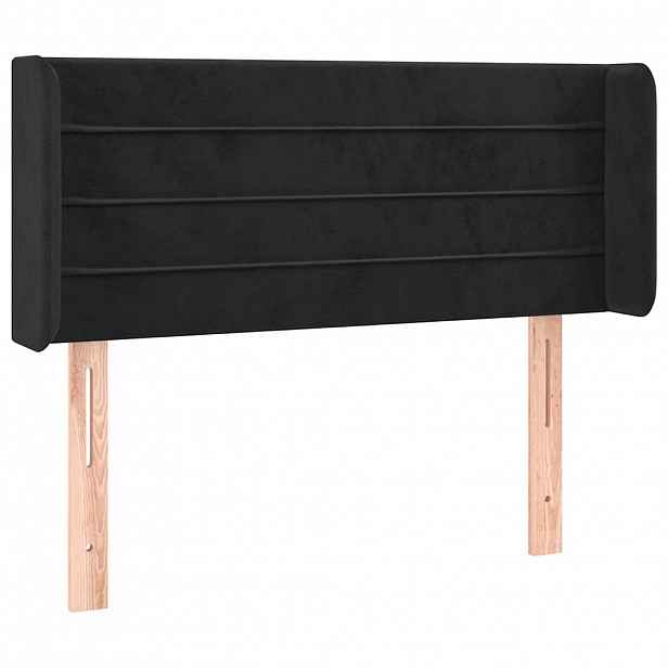 vidaXL Čelo postele typu ušák černé 83 x 16 x 78/88 cm samet
