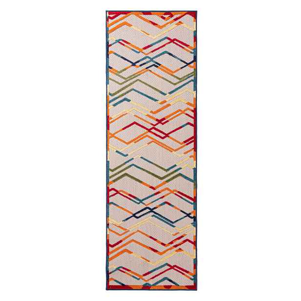 Koberec barevný 80x200 cm geometrický, voděodolný Oeko-Tex