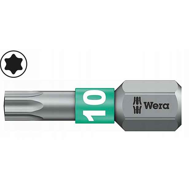 Bit T10 x 25 mm 1/4" Torx 867/1 Btz s torzní zónou BiTorsion 066120 Wera