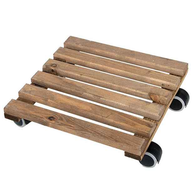 Esschert Design Pojízdná podložka Katelo 29x29 cm hnědá