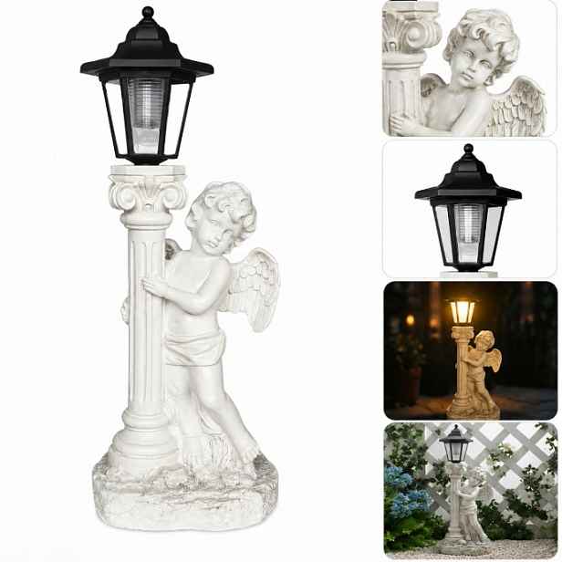 Led Solární Andílek, Figurka, Svícen, Dekorace, Soška Do Zahrady Na Hrob