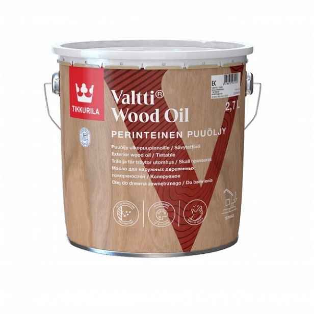 Olej na dřevo terasy fasády ploty Tikkurila Valtti Wood Oil 2,7L Barvy