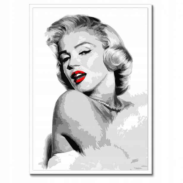 Plakáty v rámu 50x70 Marilyn červené rty