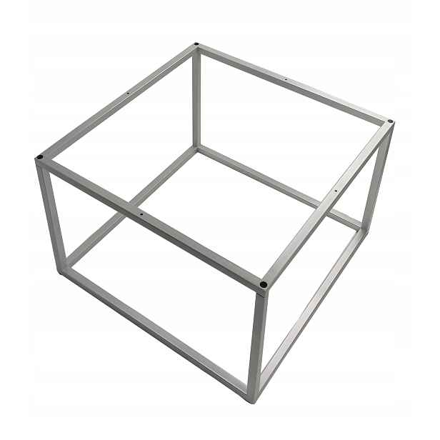 Rám pro konferenční stolek 60x60 cm vysoký 46 cm stříbrný hliník