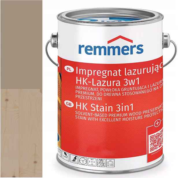 Remmers HK-Lasur Ochranná lazura na dřevo Ral 1019 Béžová Šedá 20L