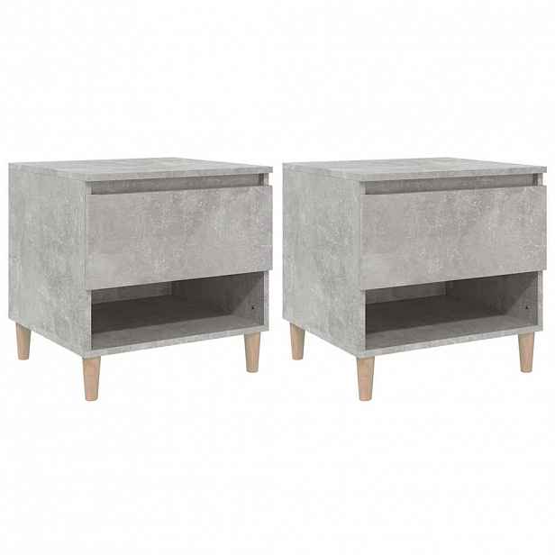 vidaXL Noční stolky 2 ks betonově šedé 50x46x50 cm kompozitní dřevo