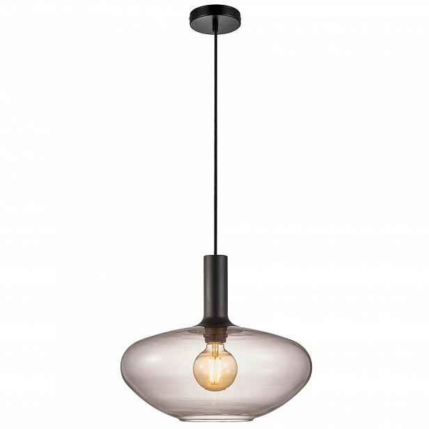 Závěsný lustr Skleněný Černý E27 Alton Regulovatelný Nordlux 30 cm