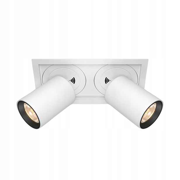 Obdélníkové zapuštěné svítidlo bílé, 2 výsuvné Led trubice Maytoni