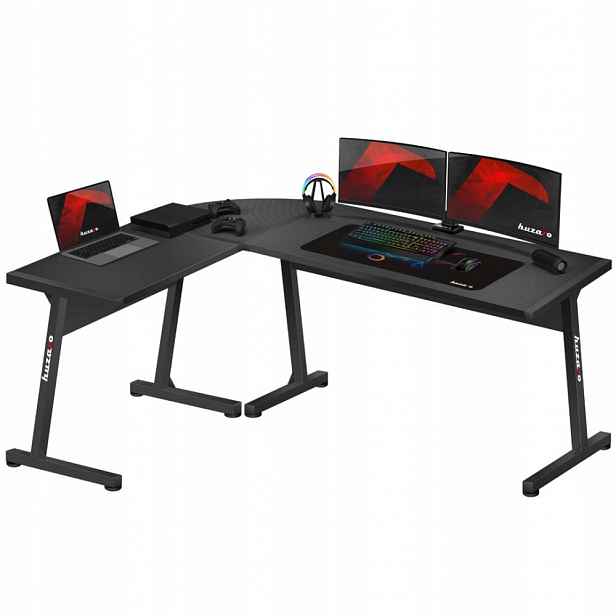 Rohový herní stůl Huzaro Hero 6.0 Black