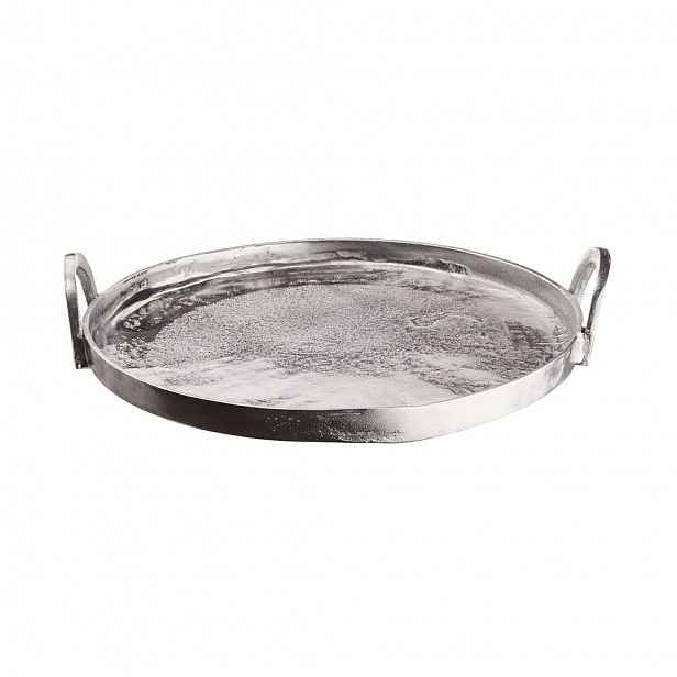 Butlers BANQUET Dekorační podnos s úchyty 40 cm - stříbrná