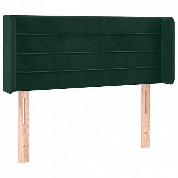 vidaXL Čelo postele typu ušák tmavě zelená 83x16x78/88 cm samet