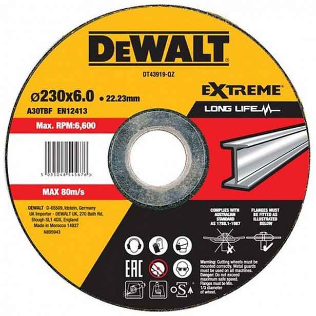 DeWALT - Brusný kotouč na kov 230x22,2 mm DT43919