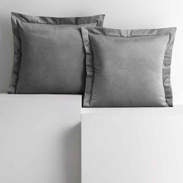 Restilo Povlaky na polštáře AmeliaHome Velvet Side šedé, velikost 45x45