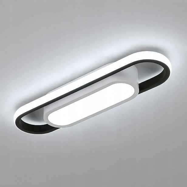 Stropní svítidlo Led Plafon Černá+bílá Moderní Do Chodby 6500K 24W