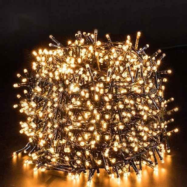 Vánoční osvětlení na stromeček 300 led teplá bílá, variabilní režimy