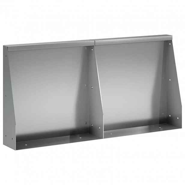vidaXL Opěrná zeď 2 ks 40 x 12 x 40 cm Pozinkovaná ocel Stříbrná