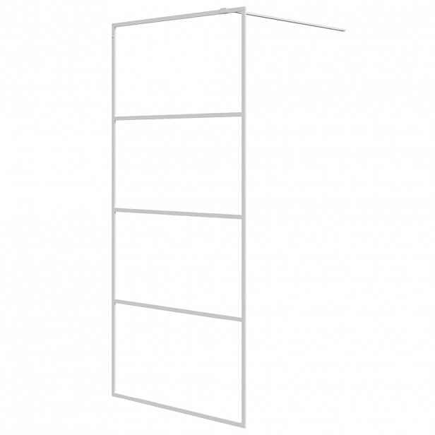 vidaXL Sprchová zástěna walk-in bílá 90 x 195 cm čiré ESG sklo