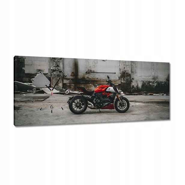 Hodiny 100x40 Červené Ducati Motocykl