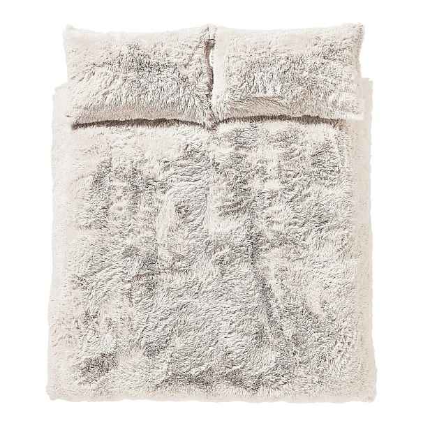Bílé prodloužené povlečení na dvoulůžko z mikroplyše 230x220 cm Cuddly – Catherine Lansfield