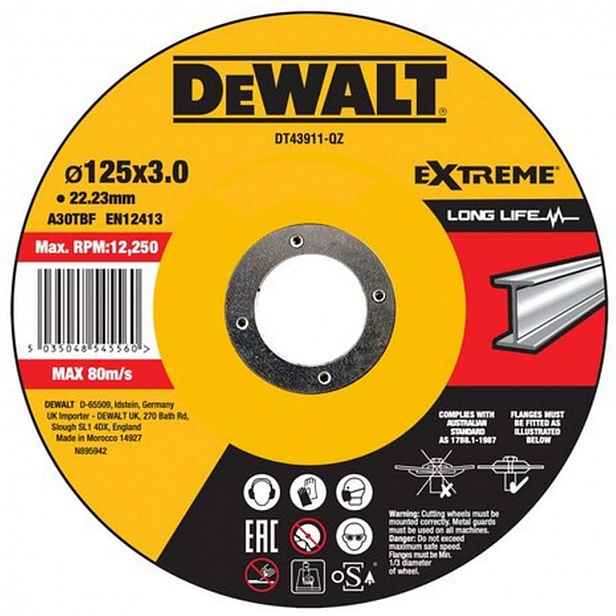 DeWALT - Řezný kotouč na kov 125x22,2 mm DT43911