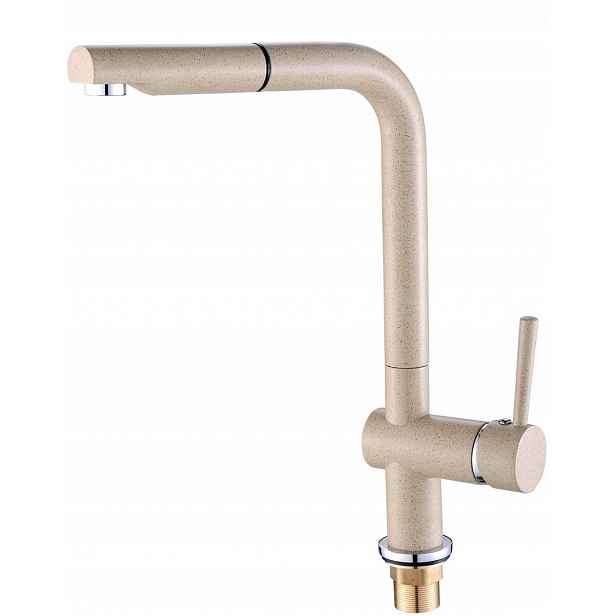 Kuchyňská baterie Luna BLZ_469D béžová s vytahovací sprškou 353 mm