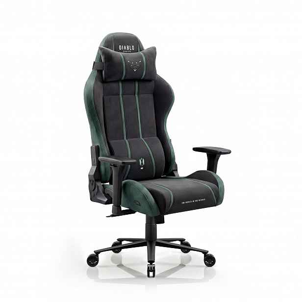 Látková herní židle černý-zelený Normal Size: Diablo X-One 2.0 Forest Green