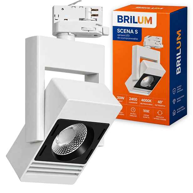 Led reflektor Brilum Scena S 30W 2400lm 4000K 40° Bílý
