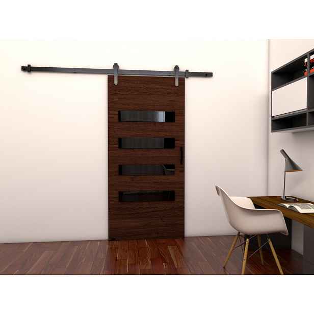 Posuvné interiérové dveře BUSHLAND 6 - 76 cm, wenge