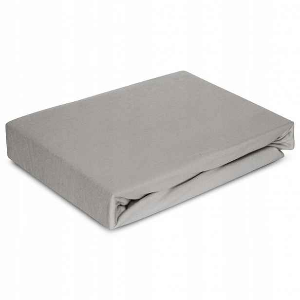 Prostěradlo jersey s gumičkou Premium 220x240 Eurofirany stříbrné
