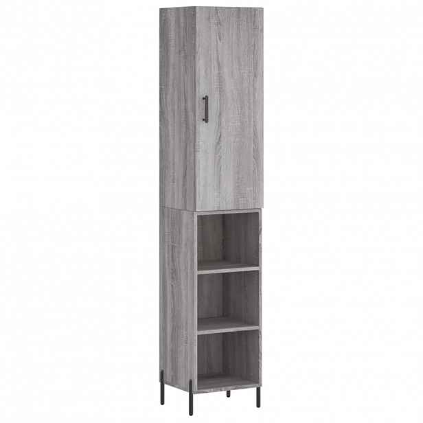 vidaXL Skříň highboard šedá sonoma 34,5 x 34 x 180 cm kompozitní dřevo