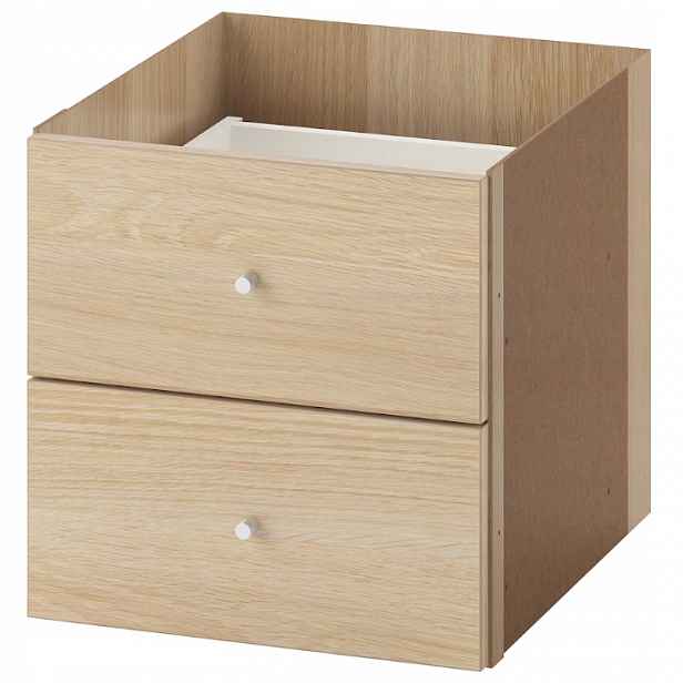 Ikea vložka se 2 zásuvkami Kallax 33x33 cm Dub Bejca