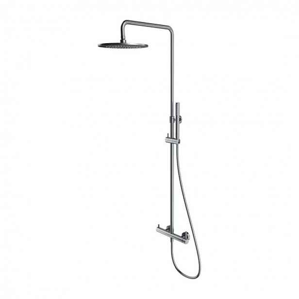 OMNIRES Y - Sprchový set s baterií, průměr 25 cm, kartáčovaný nikl Y1244MNI