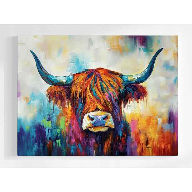 Plakát Fauna Kráva Skotsko Highland Portrét Grafika 100x75