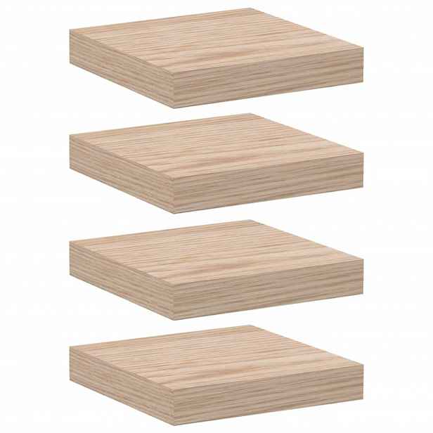 vidaXL Plovoucí police 4 ks 23 x 23,5 x 4 cm kompozitní dřevo