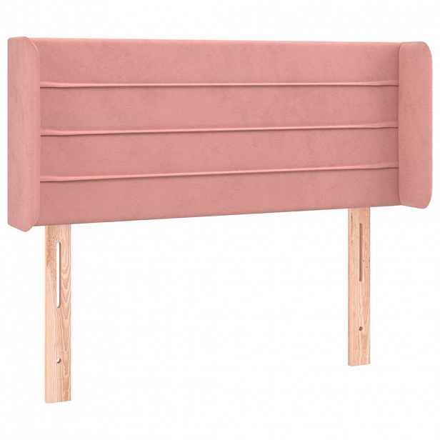 vidaXL Čelo postele typu ušák růžová 83 x 16 x 78/88 cm samet