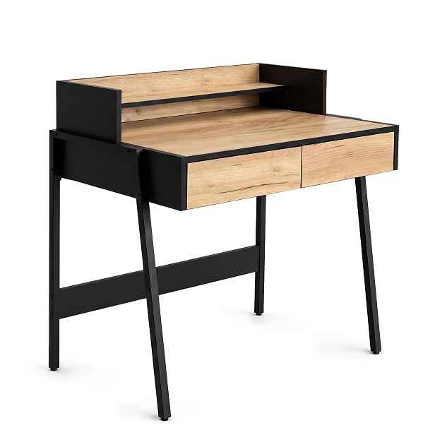 Ak furniture Psací stůl Flux 78 cm dub Craft/černý