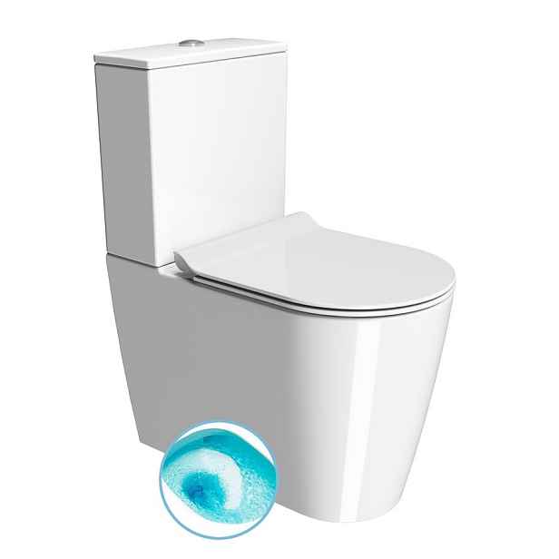 GSI KUBE X WC kombi, Swirlflush, spodní/zadní odpad, bílá ExtraGlaze