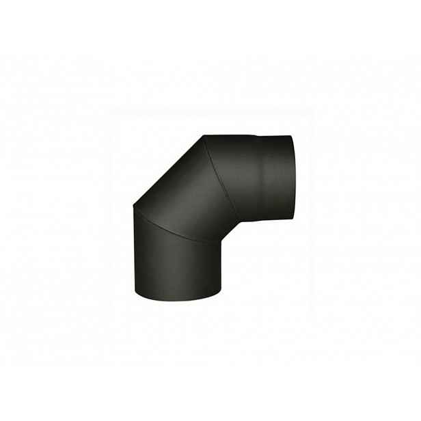 Koleno kouřové 125 mm/90°, silnostěnné 1,5 mm, černé MA654408