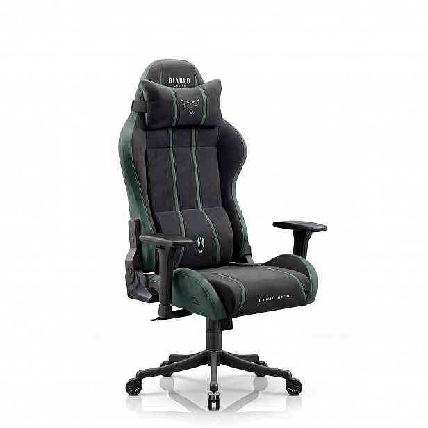Látková herní židle černý-zelený Small Size: Diablo X-One 2.0 Forest Green