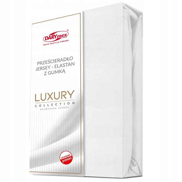 Prostěradlo jersey elastan s gumičkou 1 BÍLÁ/90x200x30