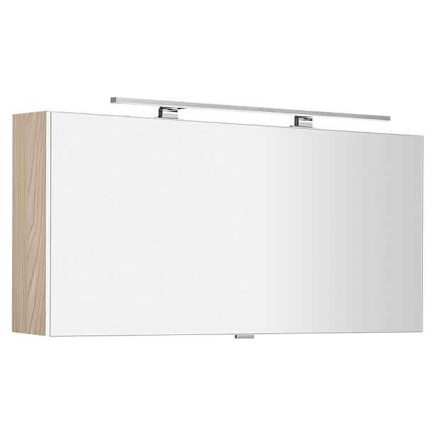 Sapho CLOE galerka s LED osvětlením 120x50x18cm, jilm bardini