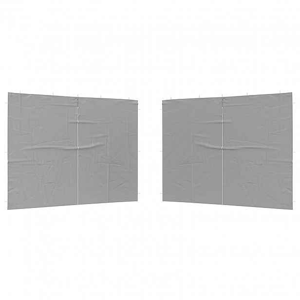 vidaXL Boční stěna párty stanu 2 ks 300 x 195 cm Světle šedá PE a ocel