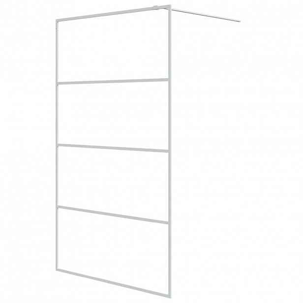 vidaXL Sprchová zástěna walk-in bílá 115 x 195 cm čiré ESG sklo