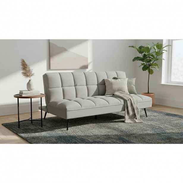 MID.YOU ROZKLÁDACÍ POHOVKA, textil, šedá