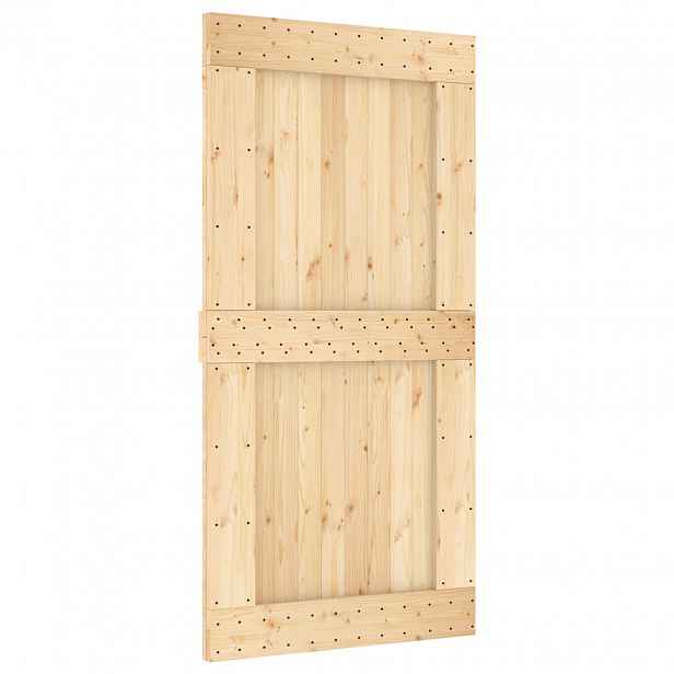 vidaXL Posuvné dveře NARVIK Přirozená a černá 100 x 210 cm (213,5 cm)