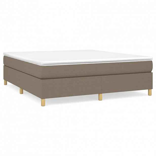 vidaXL Box spring postel s matrací taupe 160x200 cm textil