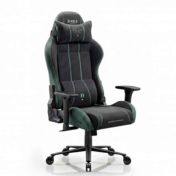 Látková herní židle černý-zelený King Size: Diablo X-One 2.0 Forest Green